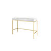 SCHMINKTISCH NOVA Weiß 104x77x50 cm Little table, Freistehend - Goldfarben/Weiß, Holzwerkstoff/Metall (50/104/77cm) - DomoHome