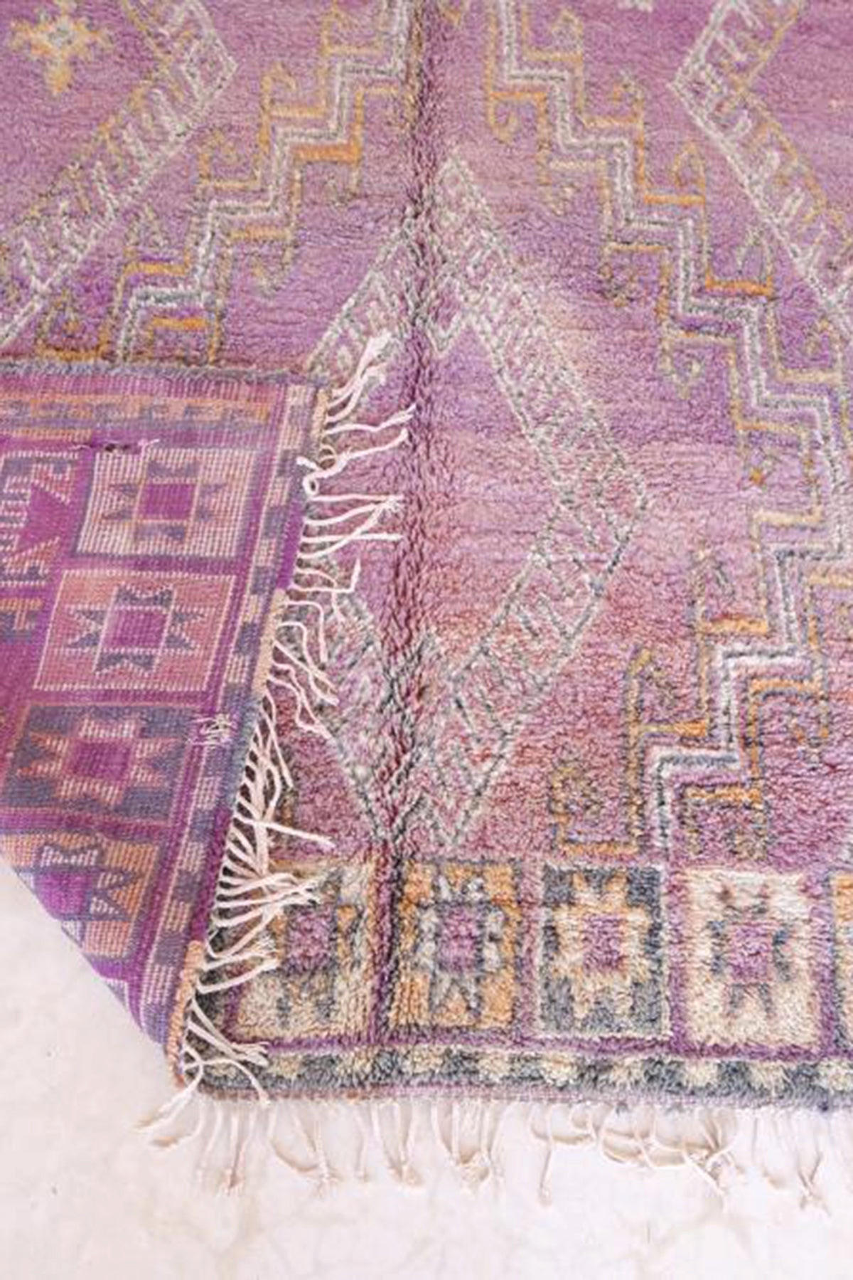 BERBERTEPPICH aus reiner Wolle 203x 333 cm - Lila, Naturmaterialien (203/333cm) - AFK Living