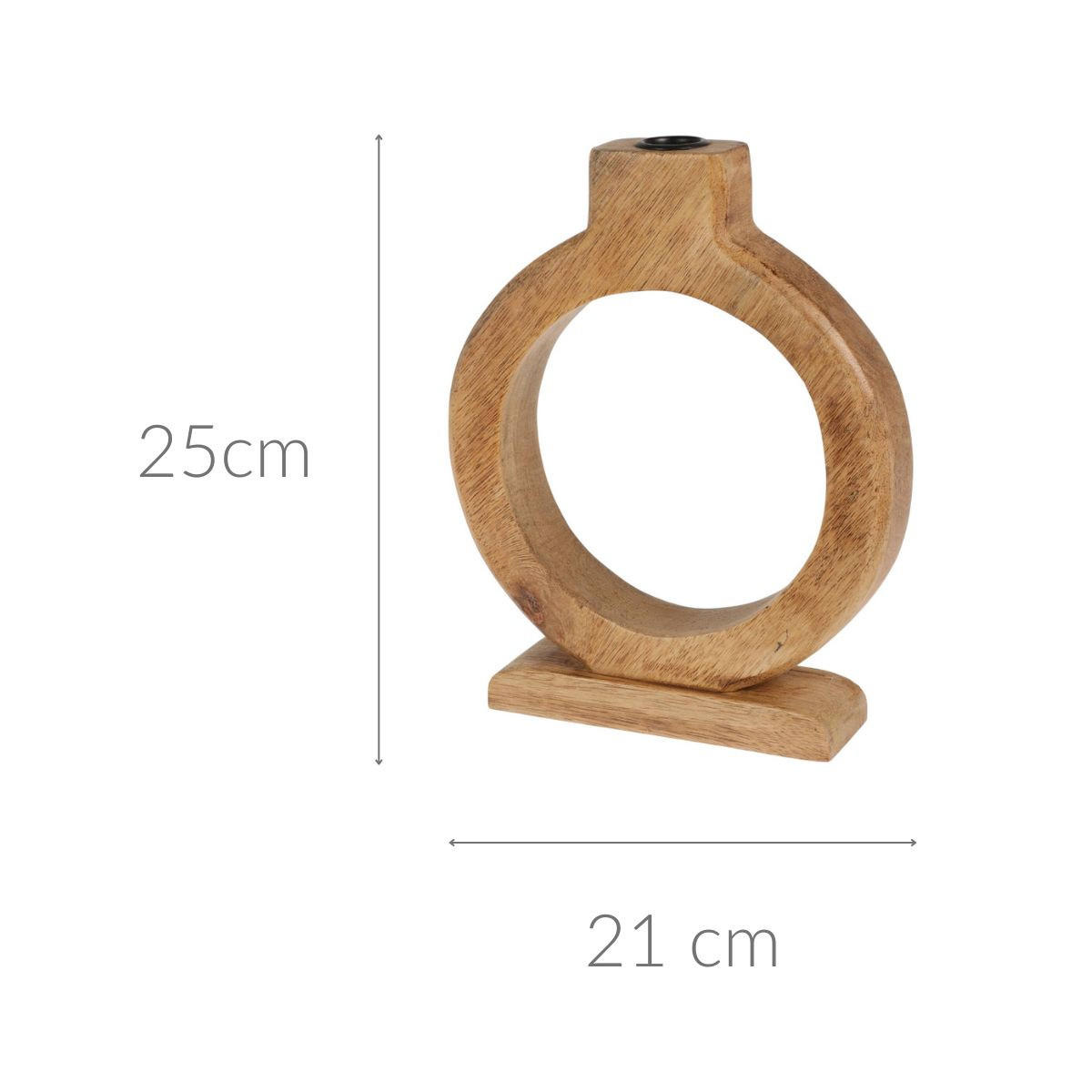 KERZENSTÄNDER Mangoholz 21/25 cm - Braun, Holz (21/25/5cm) - Home Styling Collection