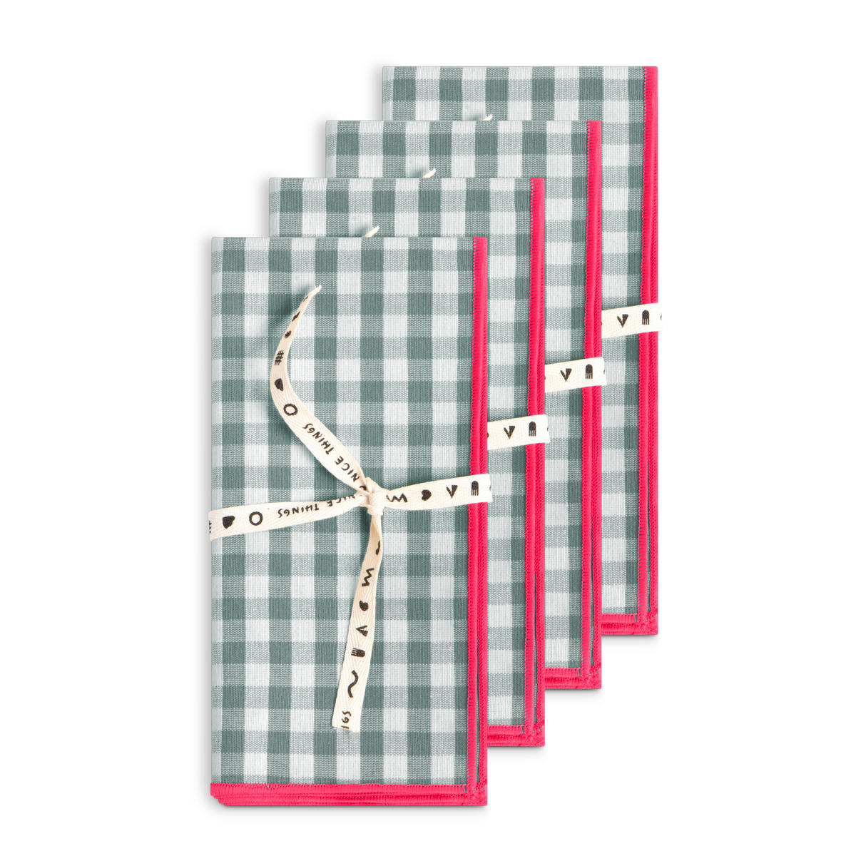 TISCHET 8-teilig, Baumwolle und Polyester, türkis und lila SET FESTON - Türkis, Textil (40/130cm) - RNT By Really Nice Things