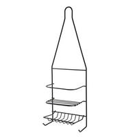 BADEZIMMERREGAL Carl 15/9,5/46cm Schwarz - Schwarz, Metall (15/46/9.5cm) - Mondex