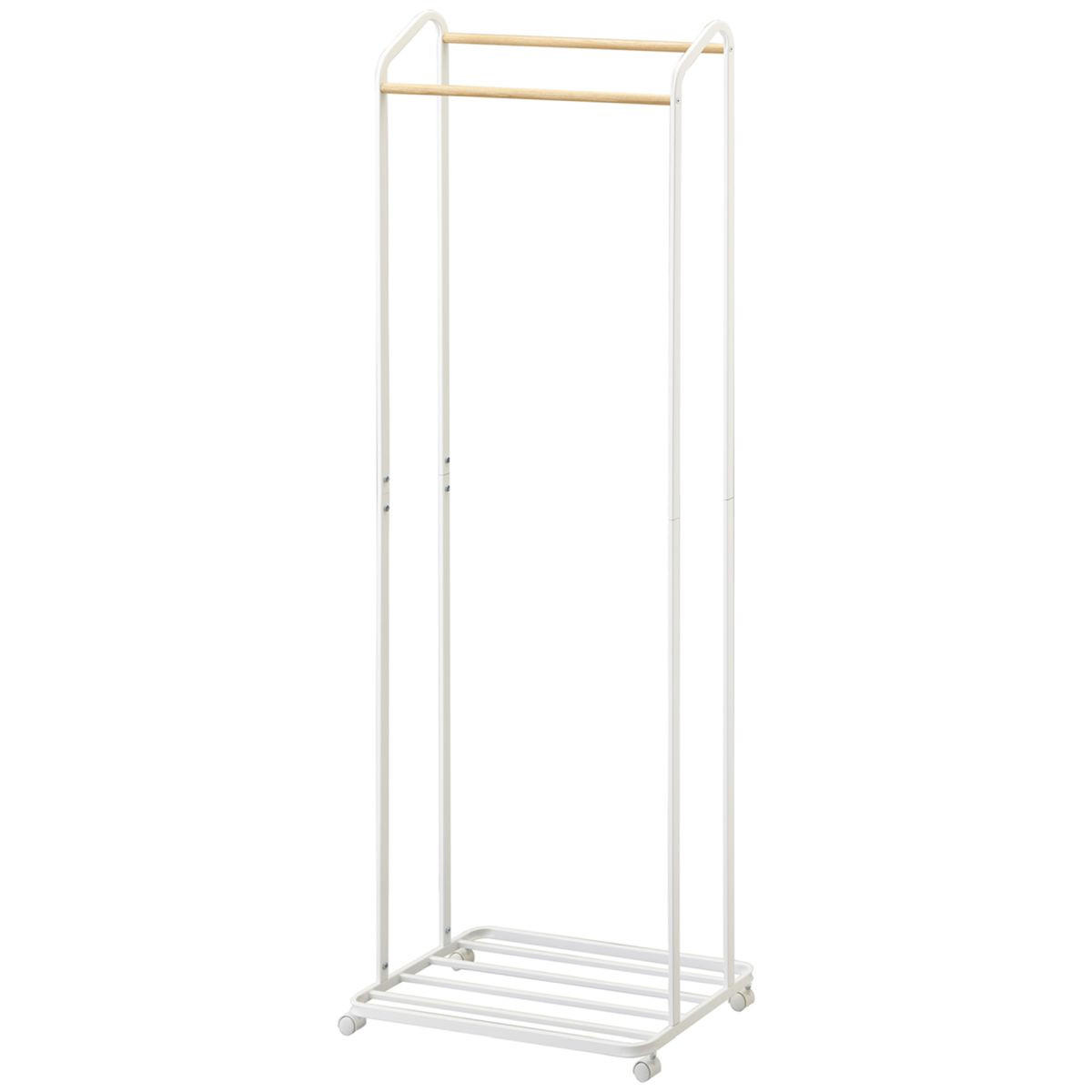 GARDEROBENSTÄNDER Tower weiß 67/172/35 cm auf Rollen - Weiß, Metall (35/172/67cm) - Yamazaki