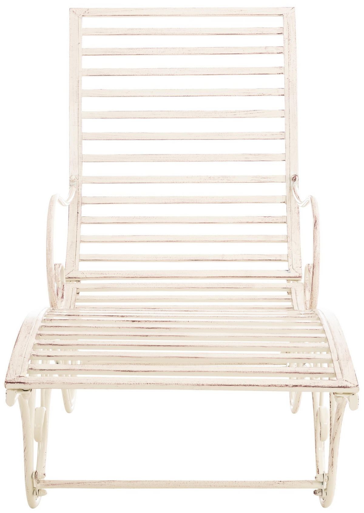GARTENLIEGE Senta Antik 58x140x101cm Metall Antik-Creme Sonnenliege - Creme, Metall (58/101/140cm) - DELUKE