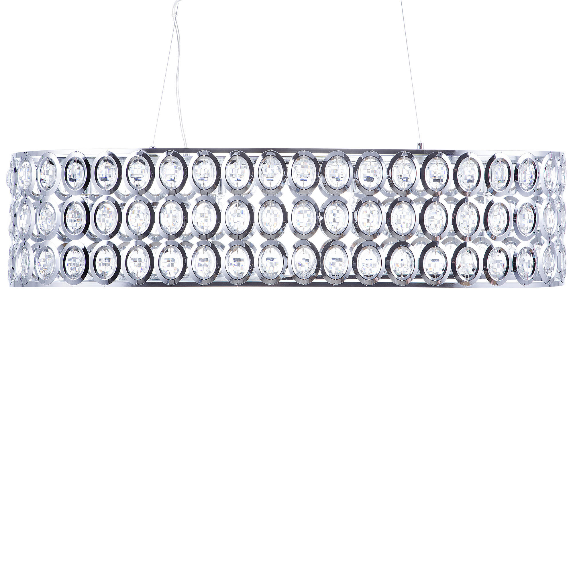HÄNGELEUCHTE Tenna 93x29x133 cm - Silberfarben, Metall (29/93/133cm) - Beliani
