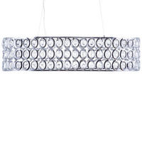 HÄNGELEUCHTE Tenna 93x29x133 cm - Silberfarben, Metall (29/93/133cm) - Beliani