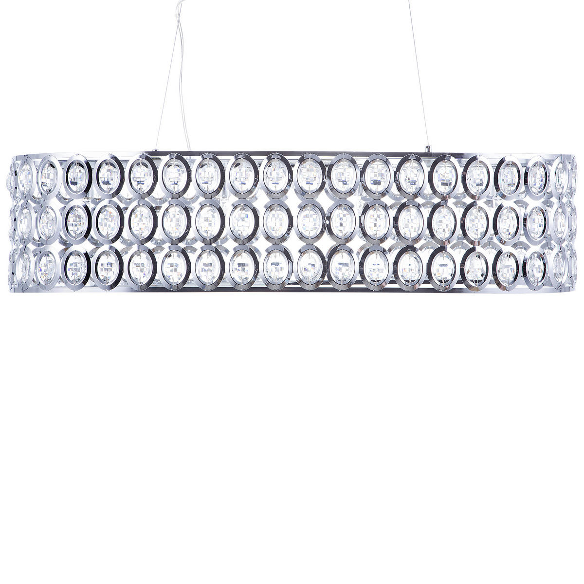 HÄNGELEUCHTE Tenna 93x29x133 cm - Silberfarben, Metall (29/93/133cm) - Beliani