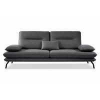 3-SITZER Sofa Figo Schwarz Polyester 235 cm - Schwarz, Holzwerkstoff (235/100/100cm) - Möbeldreams