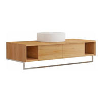 EINZELWASCHTISCH - 120 cmcm x 50 cmcm - Holz, Platte - Naturfarben Hell - KUPANG - Naturfarben, Holz (120/32/50cm) - Vente-Unique