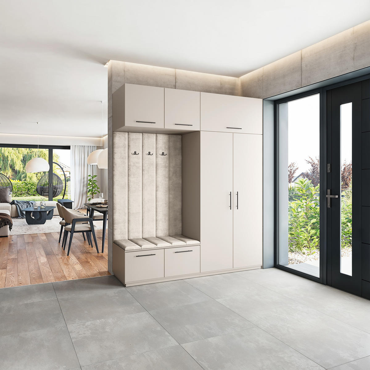 GARDEROBENSCHRANK REMA 200/240/60 cm Modern Kaschmir - Kaschmir, Holzwerkstoff (200/240/60cm) - MASSENO