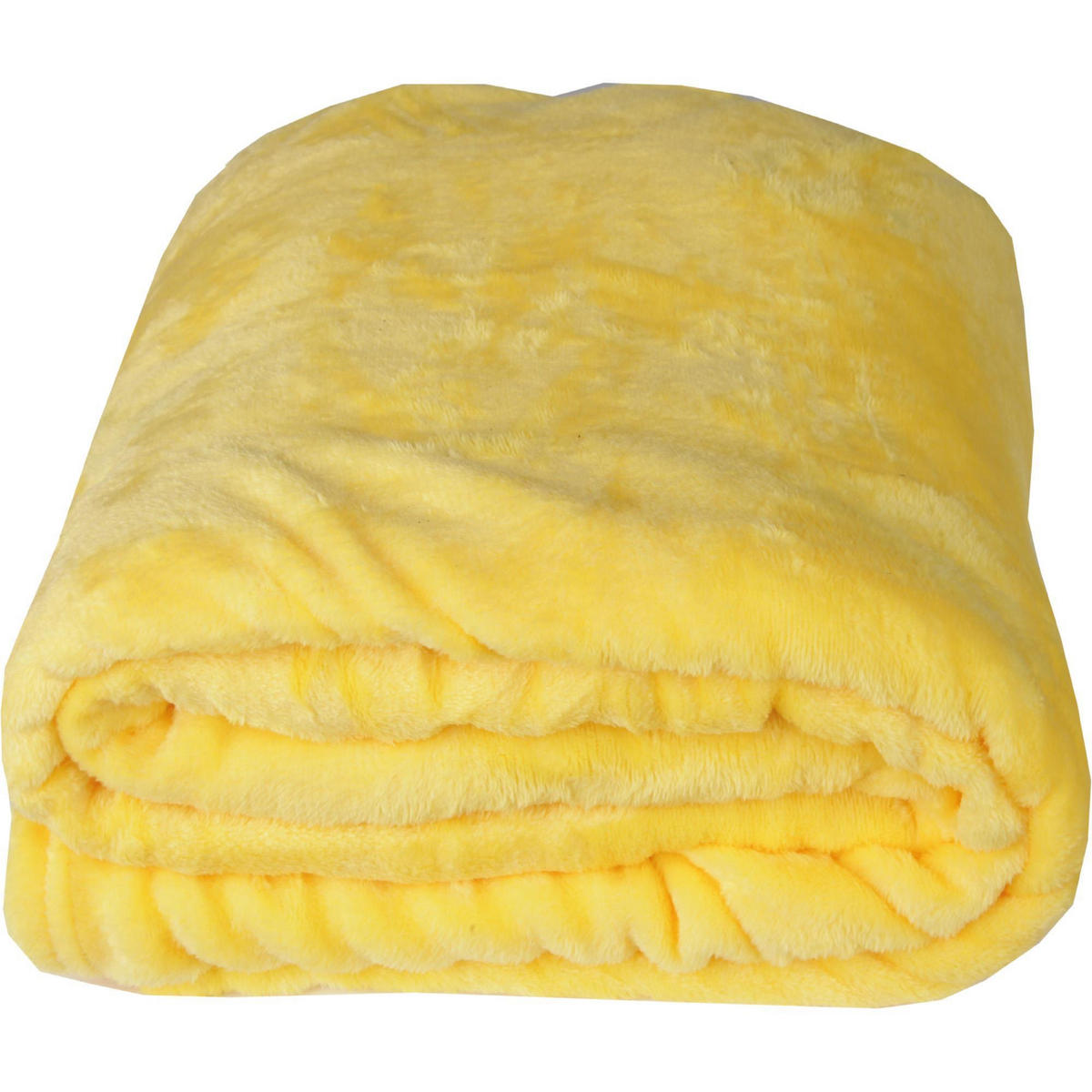 KUSCHELDECKE "Celina" 2er-Pack Gelb 90x140 cm - Hellgelb, Textil (90/140cm)