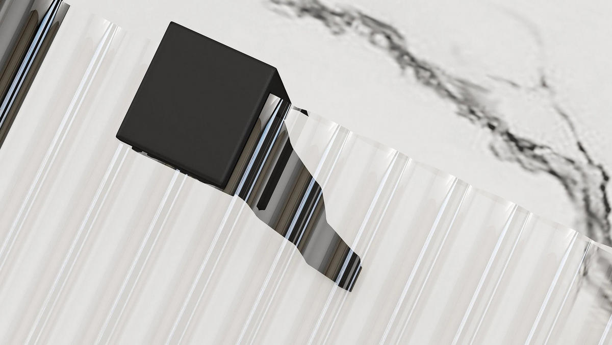 DUSCHWAND Rea Aero Intimo Black Mat 120 - Schwarz, Glas (120/200cm) - REA