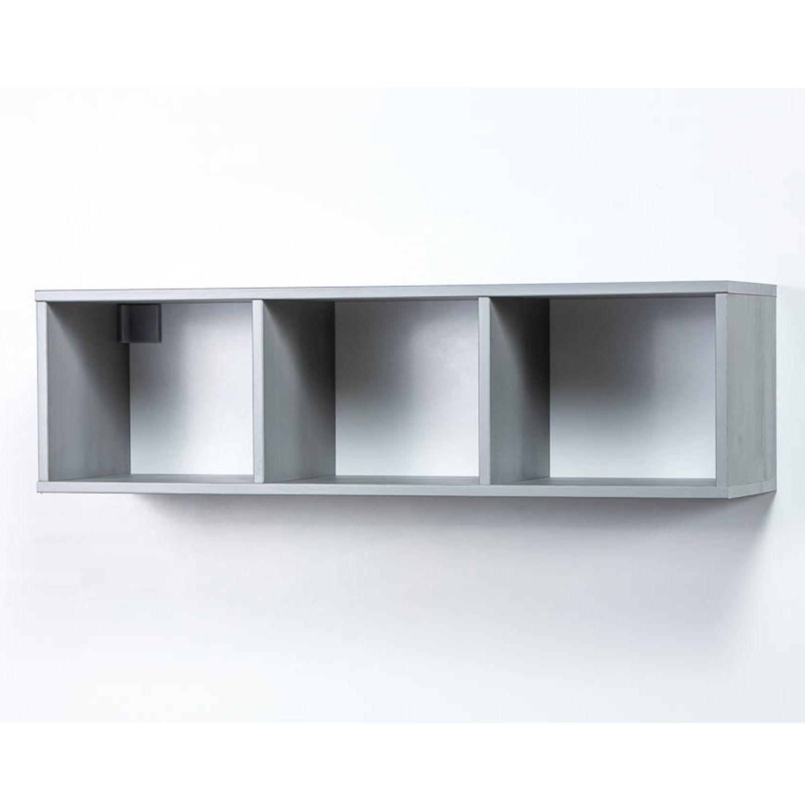 WANDREGAL Massivholz 25/88/24 cm - Grau, Holz (88/24/25cm) - hagge home