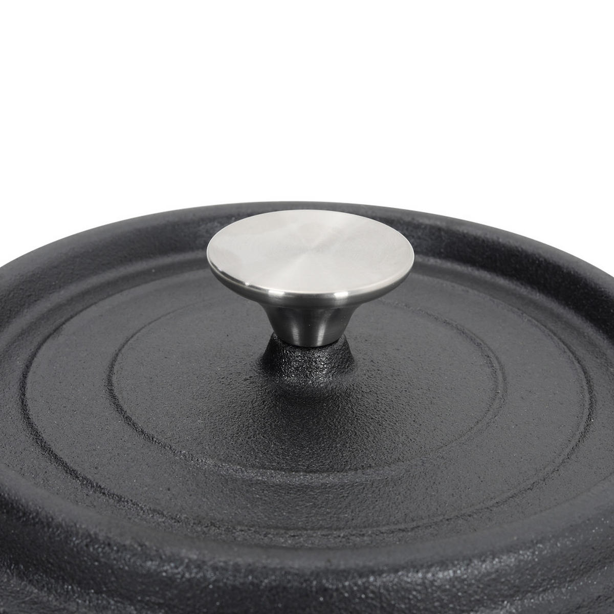 SCHMORTOPF mit Deckel aus Gusseisen in Schwarz 20 x 20 x 10 cm 3，5 kg - Schwarz, Metall (20cm) - Livingandhome