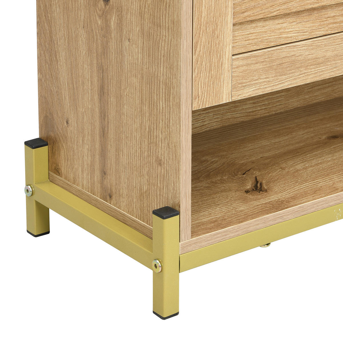 SCHUHSCHRANK 108,5/100/24 cm Holzfarbe aus MDF mit 4 Türen - Naturfarben, Holzwerkstoff (108.5/100/24cm) - OKMYHOME