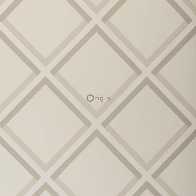 TAPETE geometrisches Motiv 52 cm x 10.05 m - Beige, Papier (52/1000cm) - Origin Wallcoverings