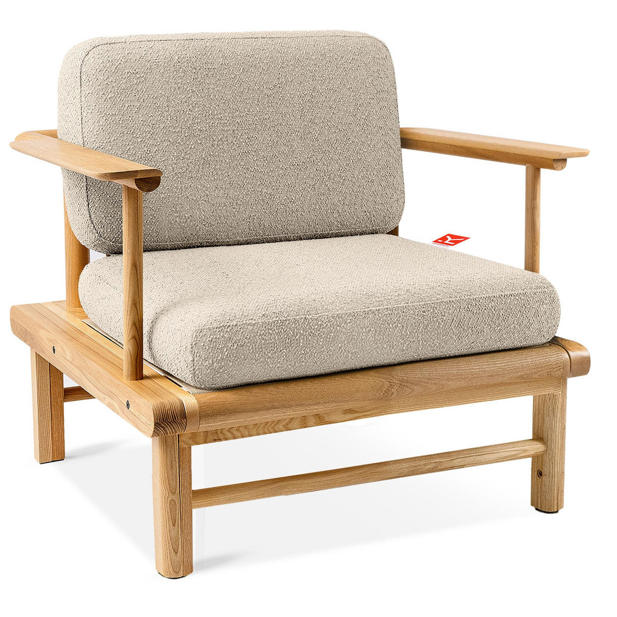 GARTENSTUHL ATREDA - Creme, Holz/Textil (91/80/80cm) - KONSIMO®