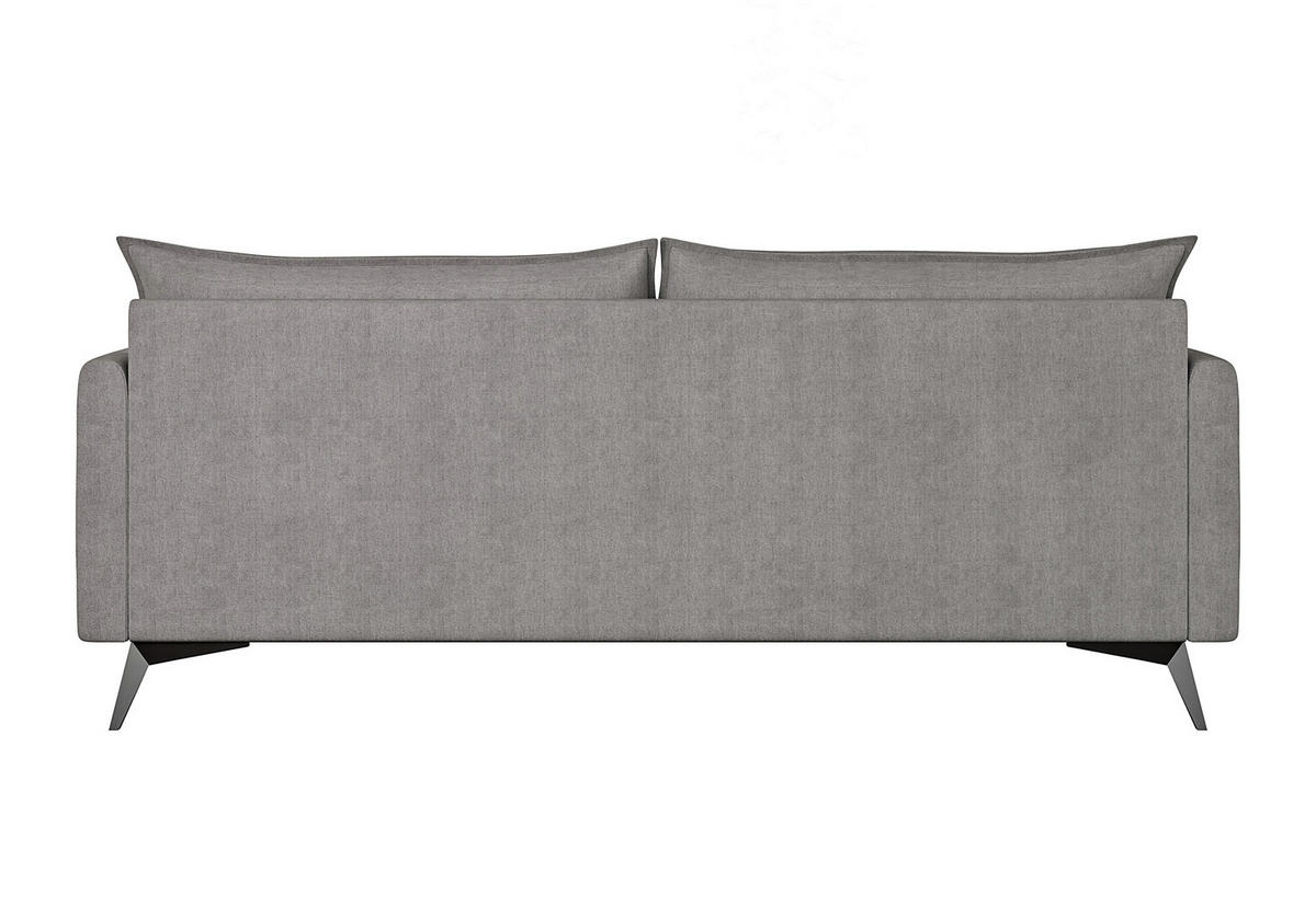 3-SITZER-SOFA Pulse Grau Luxusmicrofaser - Schwarz/Grau, Holz/Textil (199/86/91cm) - S-Style Möbel