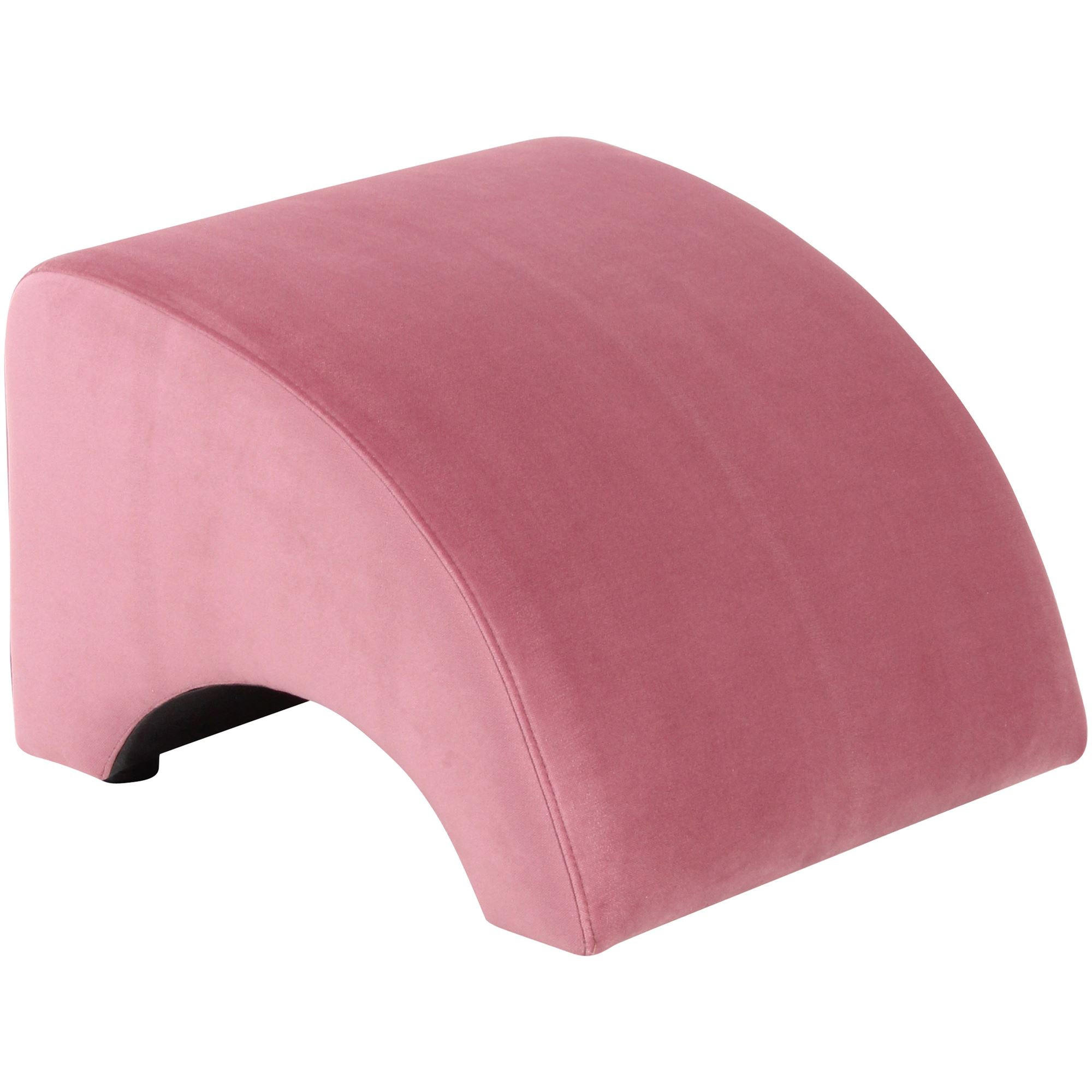 POLSTERHOCKER Kajsa Samtvelours rosé - Rosa, Kunststoff (52/37/54cm) - 58aufmkessel