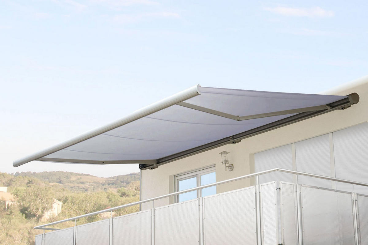 ELEKTRISCHE KASSETTENMARKISE Cremeweiß - Weiß, Textil (450/23/300cm) - MCW