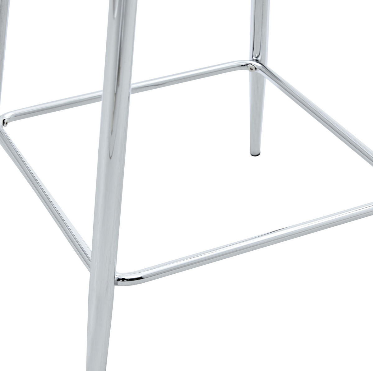 BARHOCKER mit transparentem Sitz und Metallgestell, Silberfarben - Silberfarben, Kunststoff (45/102/51cm) - MIVRAY