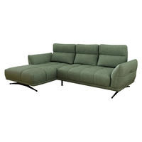 ECKSOFA Giovanni Z LCH, Seite: Links LC-2R - Schwarz/Grün, Holz/Textil (298/195cm) - MIRJAN24
