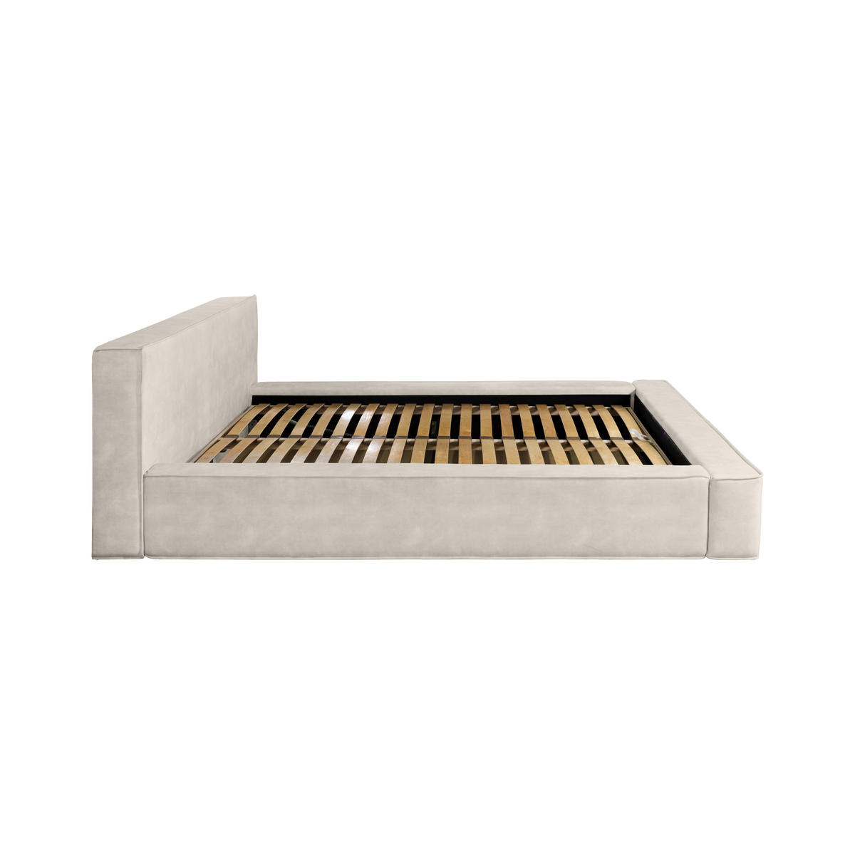 POLSTERBETT Mummo 160x200 cm, Creme - Weiß, Textil (160/200cm) - Fedve