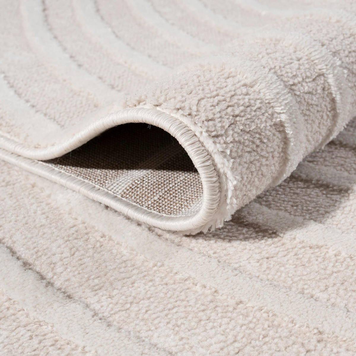 FLACHWEBETEPPICH Boho Creme 120 x 160 cm - Creme, Kunststoff (120/160cm) - TT Home