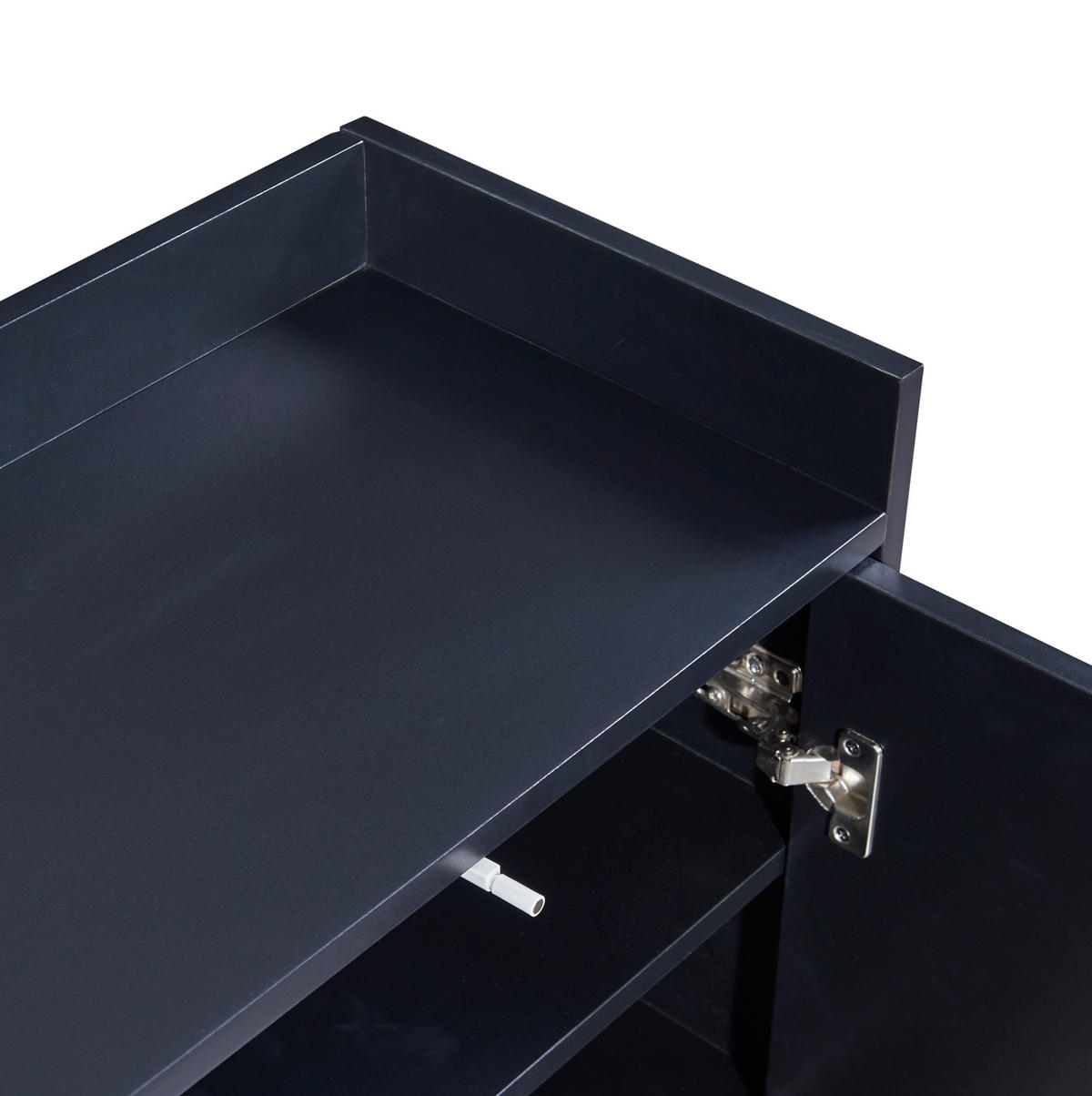 SIDEBOARD 4-türig 120 x 30 x 80 cm Schwarz mit verstellbaren Einlegeböden - Schwarz, Holzwerkstoff (120/80/30cm) - Meubliv