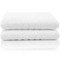 BADETUCH, 2er-Set, 100% Baumwolle, Weiß - Weiß, Textil (100/150cm) - Zollner