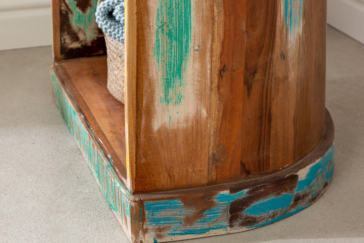 STANDREGAL JAKARTA Holz Natur 190 cm - Multicolor/Naturfarben, Holz (55/190/40cm) - riess-ambiente