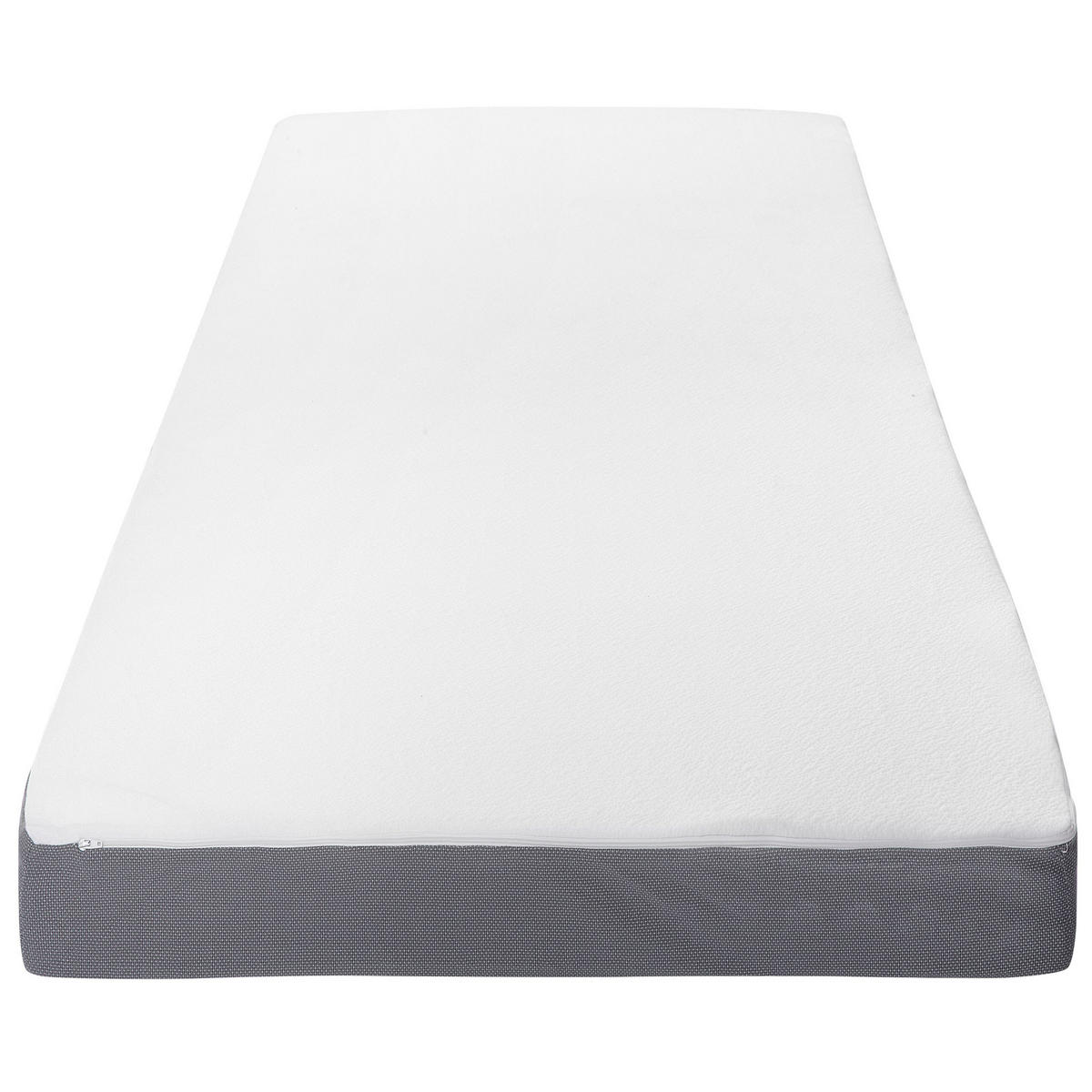 SCHAUMSTOFFMATRATZE medium 80/200/10 cm Piccolo - Weiß, Textil (80/200cm) - Beliani