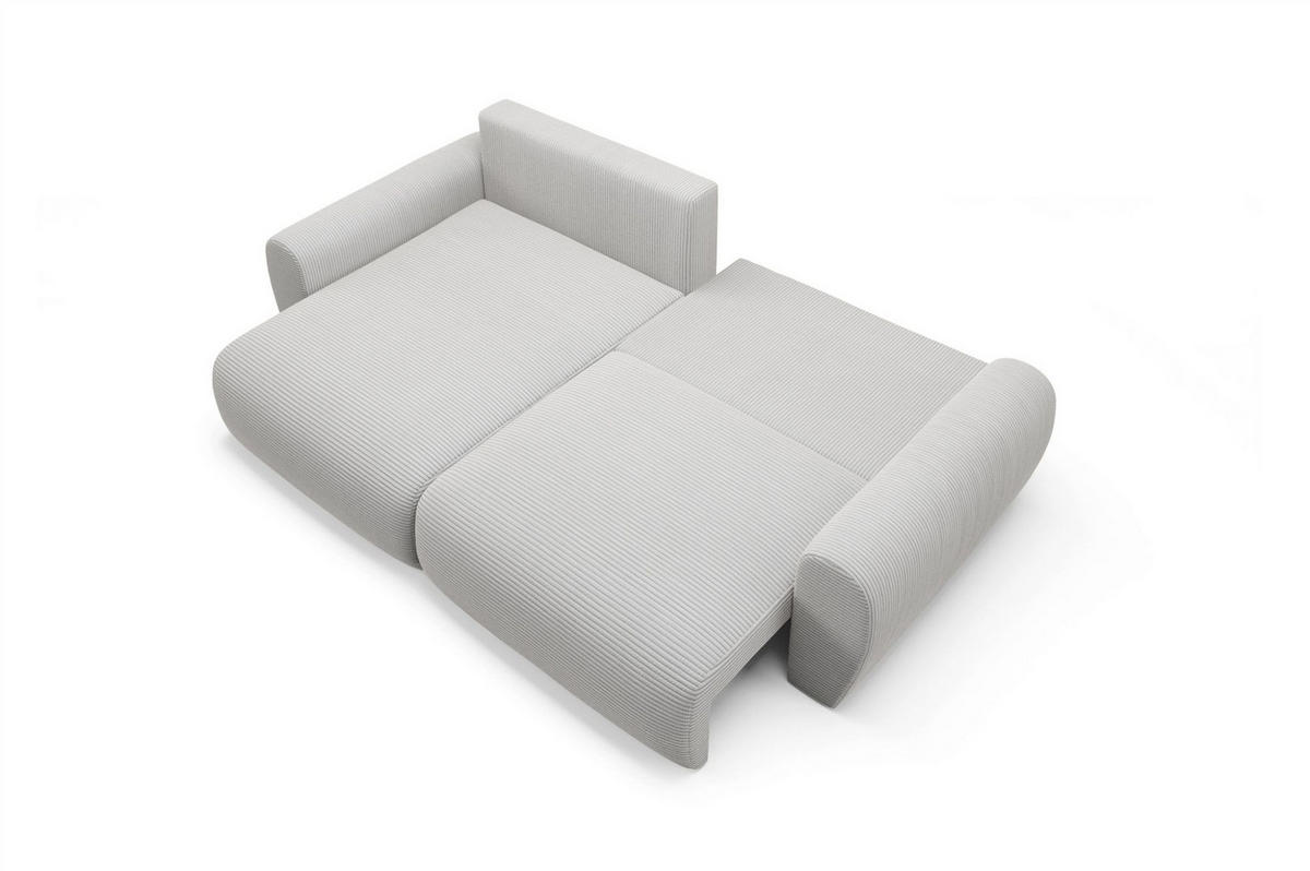 ECKSOFA Galan Mit Schlaffunktion - Weiß, Holzwerkstoff/Textil (253/153cm) - Fun Möbel