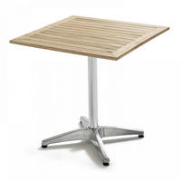 GARTENTISCH quadratisch, Grau - Grau, Holz (70/70/70cm) - Oviala