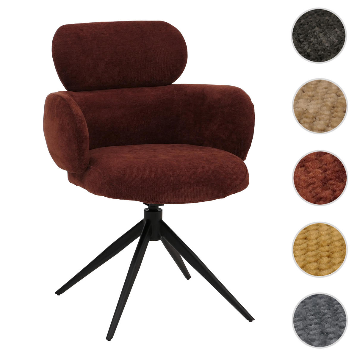 ESSZIMMERSTUHL Rotbraun - Rotbraun, Textil (61/86/69cm) - MCW