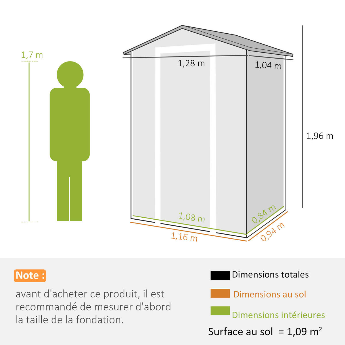GERÄTEHAUS DE-16897 128x104x196 cm mit Boden & Fenster Grau - Grau, Kunststoff (104/196/128cm) - ComfortXL