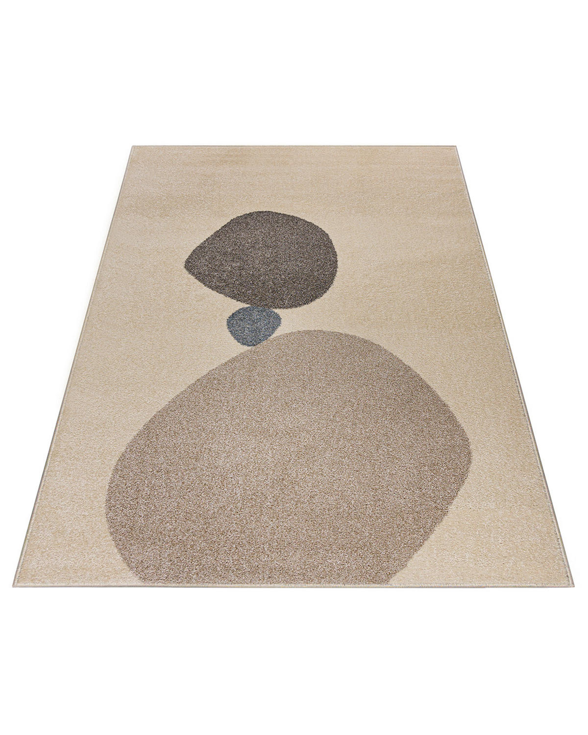 TEPPICH Beige Geometrisch In-Outdoor Pflanzlich Kurzflor Rechteckig 160 x 230 cm - Sandfarben/Hellgrau, Textil (160/230cm) - Mazovia