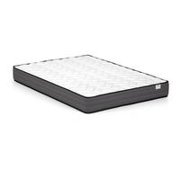 STANDARDMATRATZE - 2 Personen - stoff - weiß Ambracie - Weiß, Textil (200/200cm) - Vente-Unique