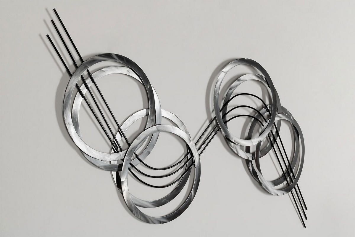 WANDDEKO Silber 115/67 cm - Silberfarben, Metall (115/67/5cm) - KUNSTLOFT