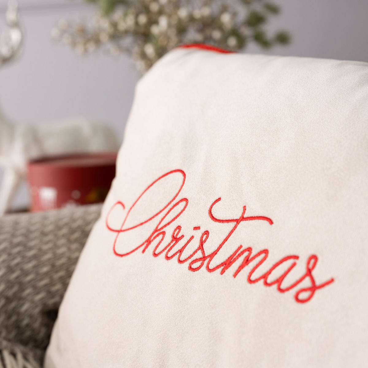 KISSENHÜLLE Christmas Joy 60x40 cm - Rot, Textil (60/1cm) - Dekoria