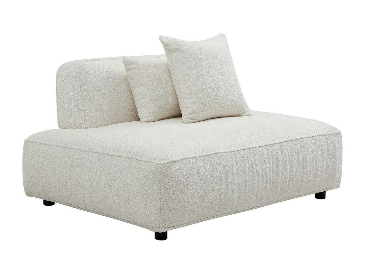 RECAMIERE ohne Schlaffunktion - 1 Person - stoff - gebrochenes weiß Lelaco - Weiß, Textil (145/74/105cm) - Vente-Unique