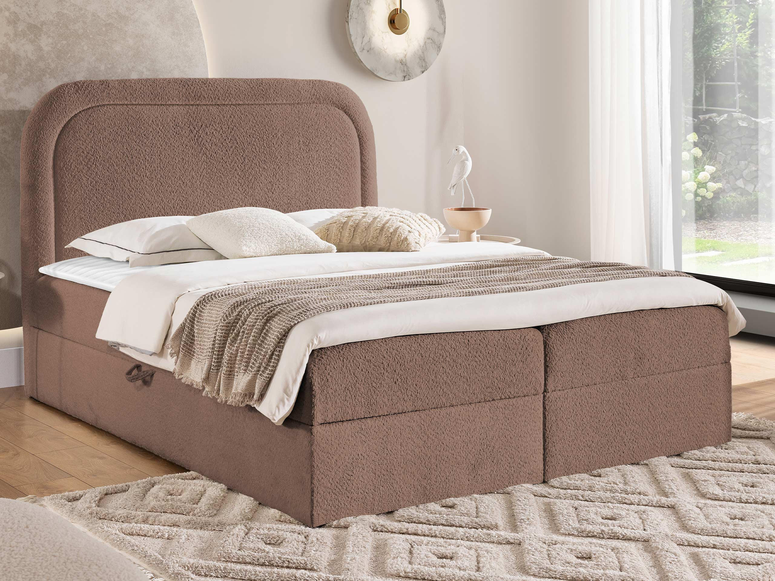 BOXBETT Bonito - Schwarz/Braun, Holz/Holzwerkstoff (180/200cm) - MIRJAN24