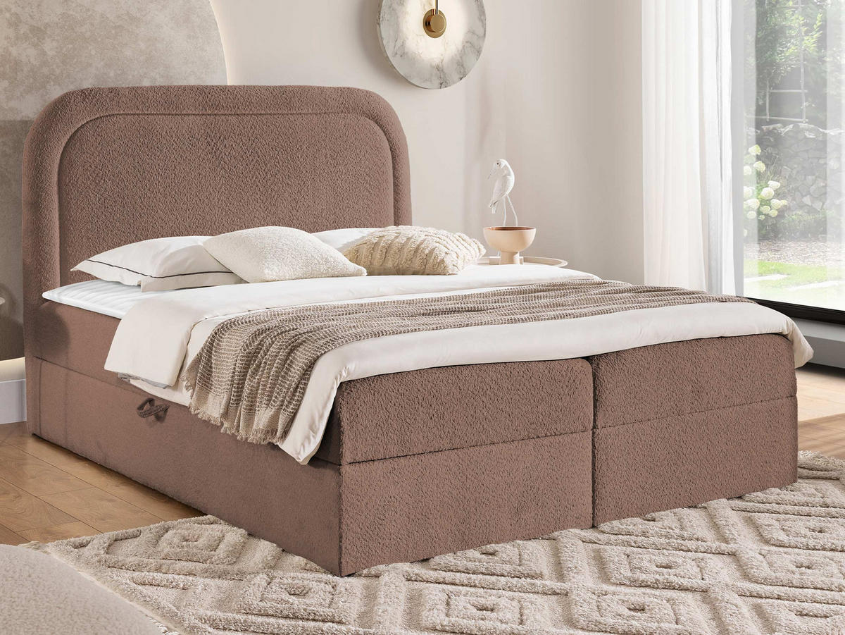 BOXBETT Bonito - Schwarz/Braun, Holz/Holzwerkstoff (200/200cm) - MIRJAN24