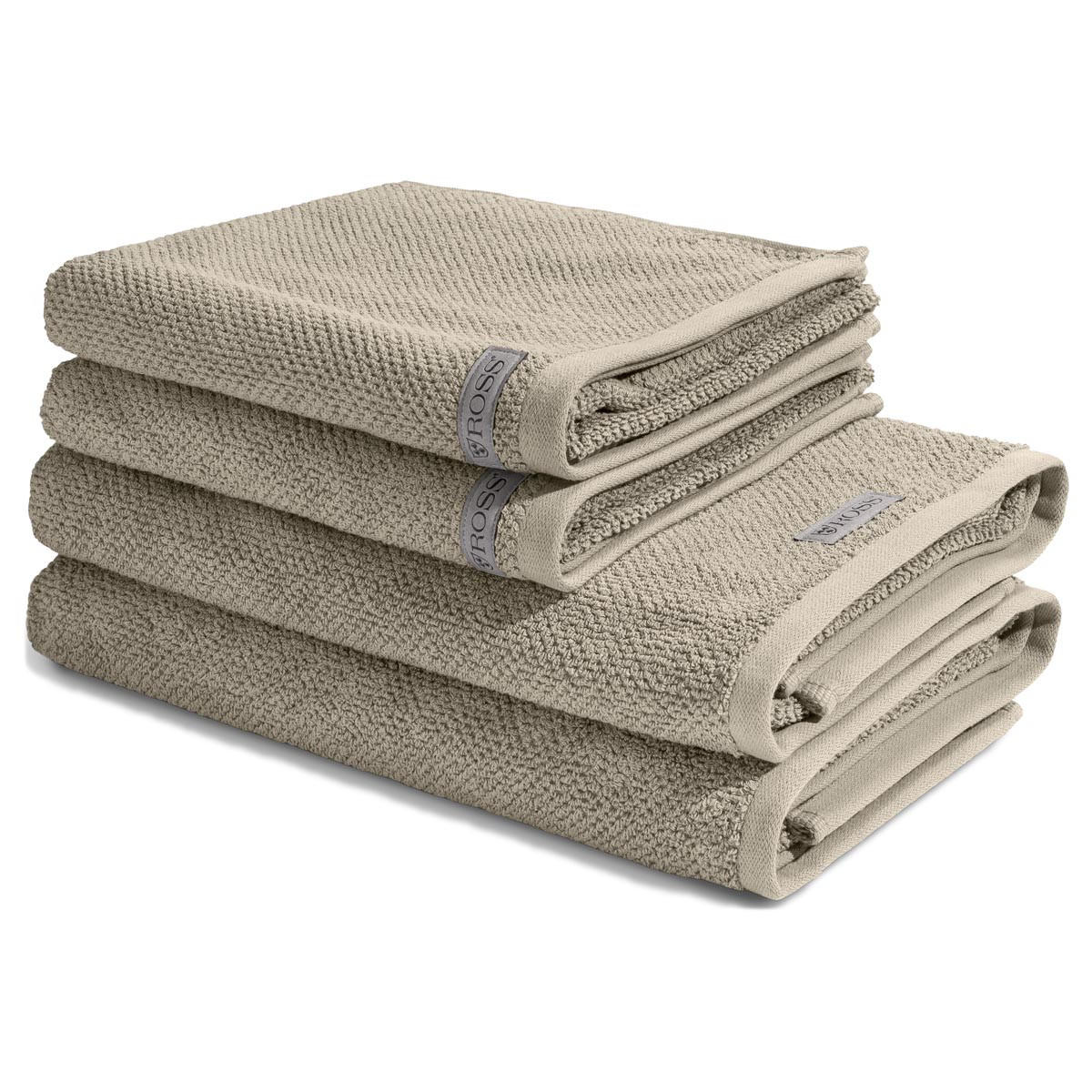 FROTTIERSET Selection 4-teilig - Grau, Textil (50/100cm) - Ross