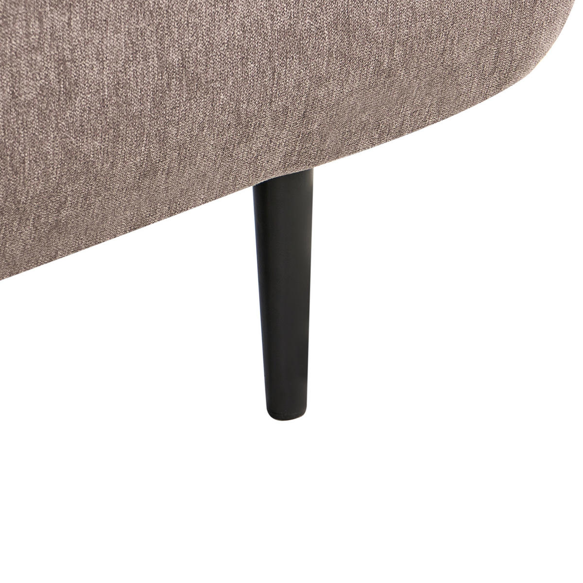 ȘEZLONG PE PARTEA STÂNGĂ textil maro deschis Chevannes - maro/negru, material textil (138/74/77cm) - Beliani