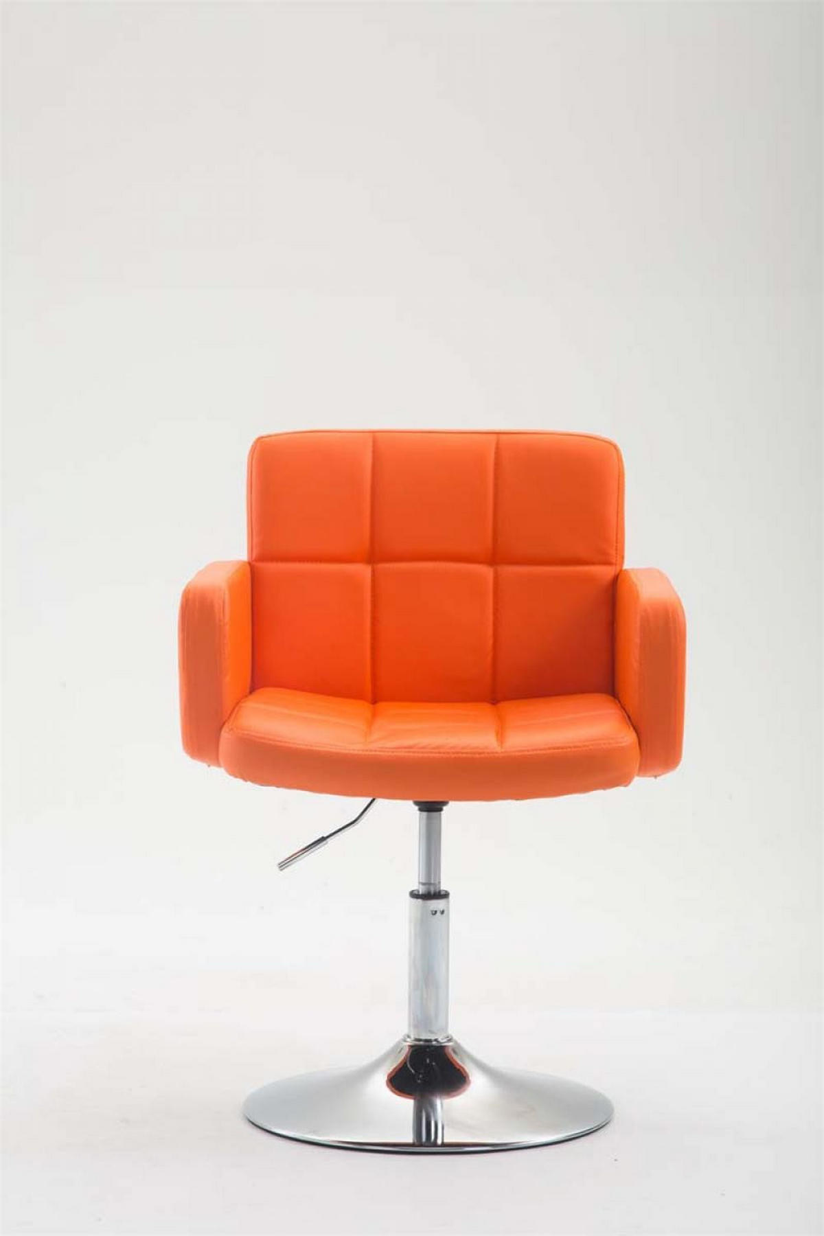 SESSEL Lederlook orange - Orange, Textil/Metall (58/80/48cm) - CLP