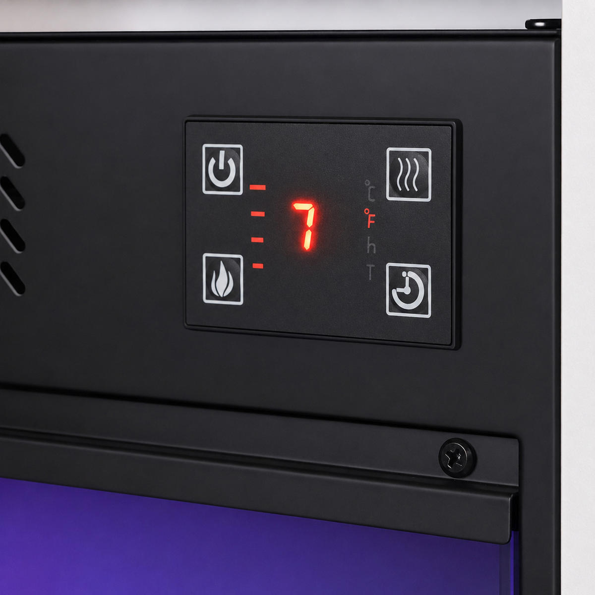 ELEKTROKAMIN mit Schrank 1200W weiβ 140/40/60CM - Weiß/Grau, Glas/Holz (140/60/40cm) - VANITII