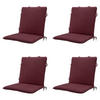 GARTENSTUHLKISSEN Canvas 97/49 cm 4er-Set - Dunkelrot, Textil (49/6/97cm) - Madison