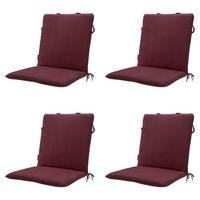 GARTENSTUHLKISSEN Canvas 97/49 cm 4er-Set - Dunkelrot, Textil (49/6/97cm) - Madison