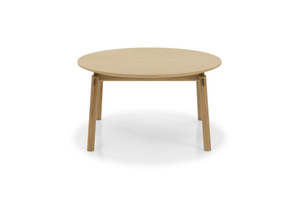 COUCHTISCH Celeste, Natur Massiveiche - Beige, Holz (80/80/43cm) - WOODEK