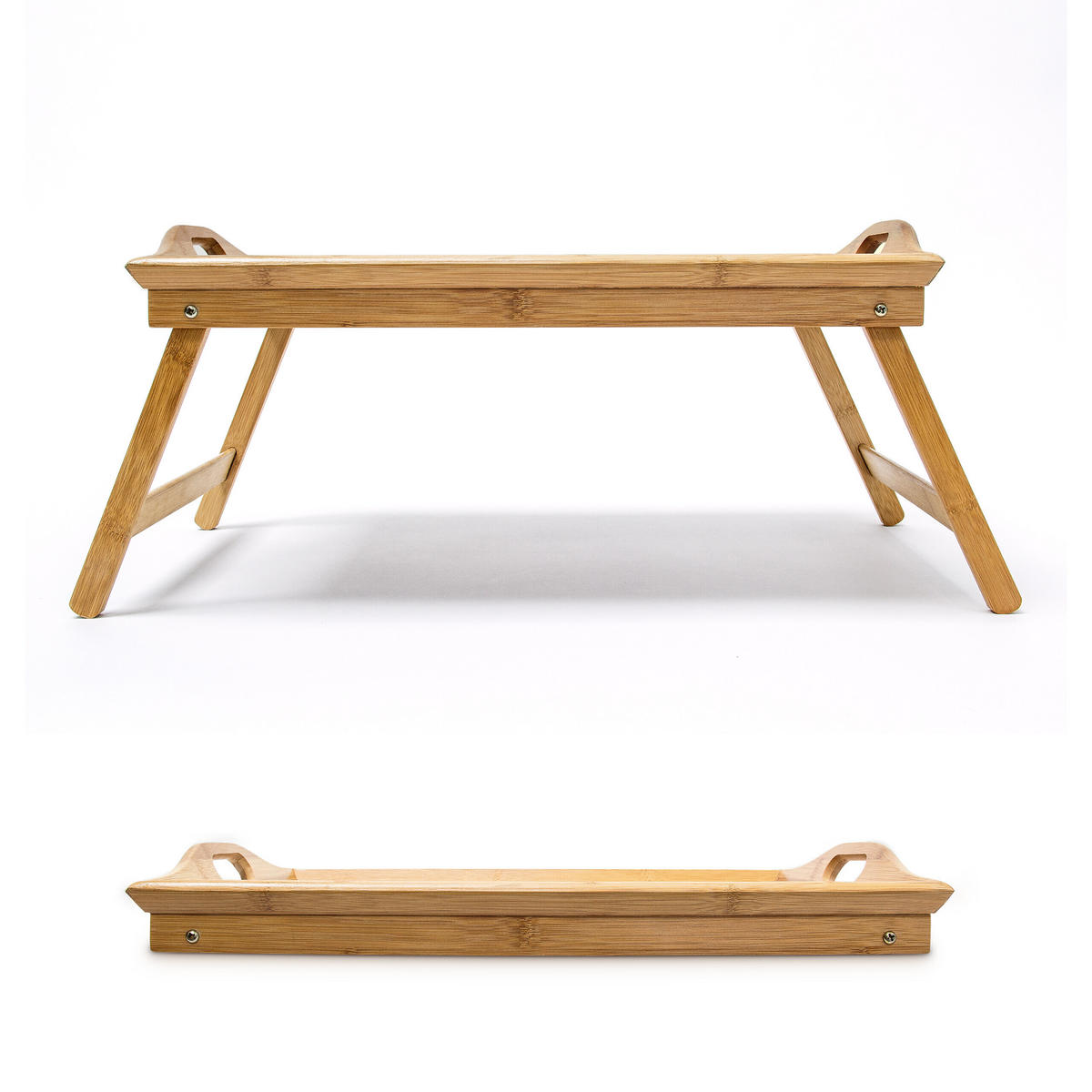 TAVĂ Natur bambus pliabilă 52x33 cm - maro deschis, compozit lemnos/lemn - Relaxdays